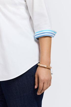 Margie Plus No Iron Pinpoint 3/4 Sleeve Shirt