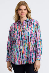 Margie Plus Multicolor Prism Long Sleeve Shirt