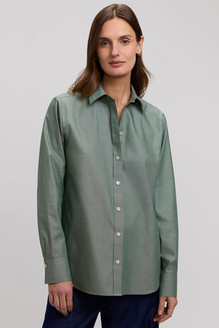 Meghan No Iron Pinpoint Long Sleeve Shirt