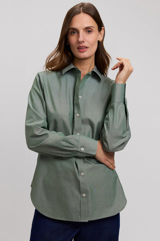 Meghan No Iron Pinpoint Long Sleeve Shirt