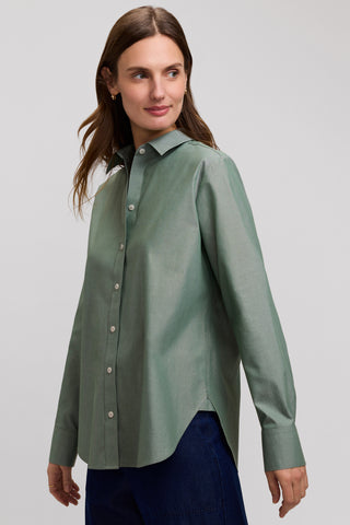 Meghan No Iron Pinpoint Long Sleeve Shirt