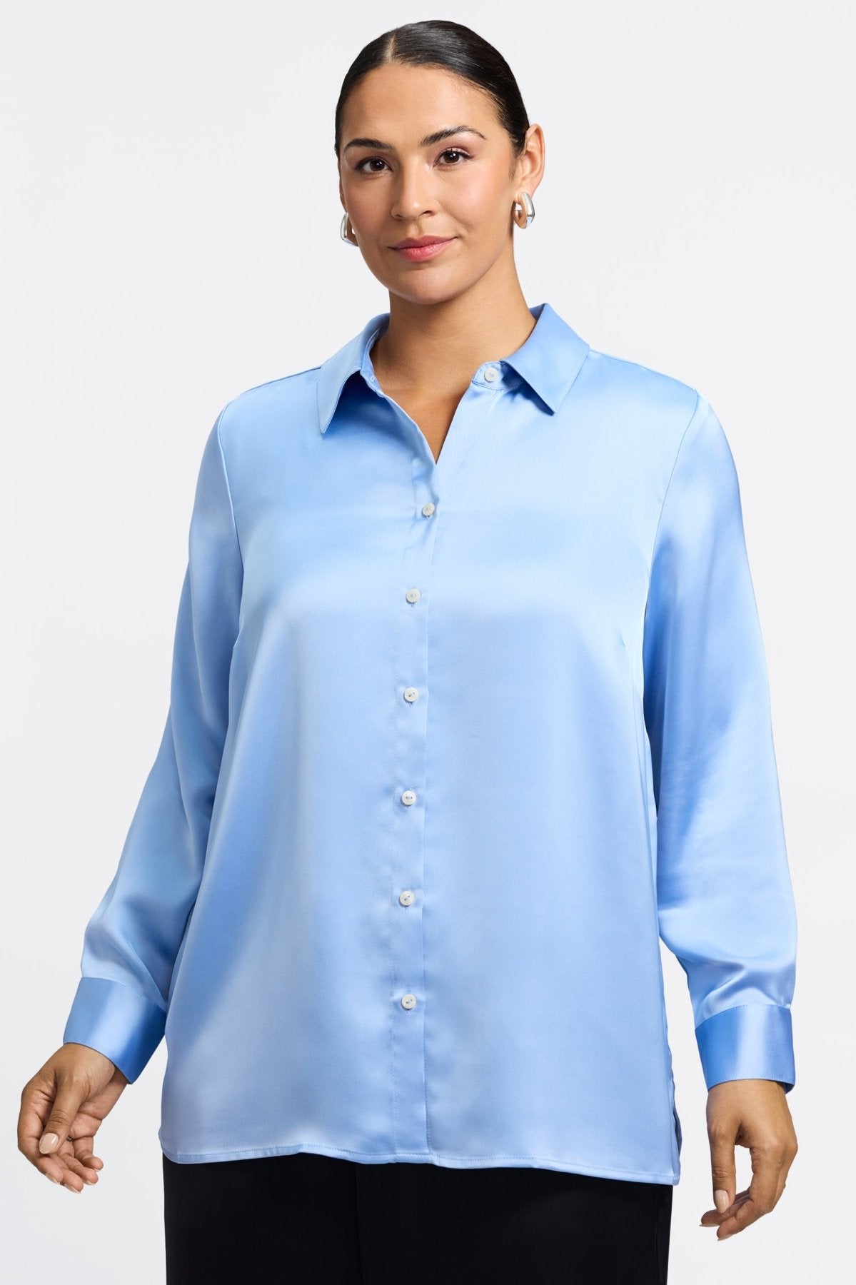 Bianca Plus Beyond Silk Long Sleeve Shirt