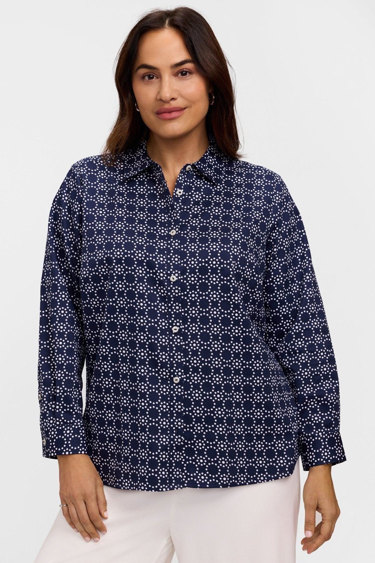 Hampton Plus Geo Circles Long Sleeve Shirt