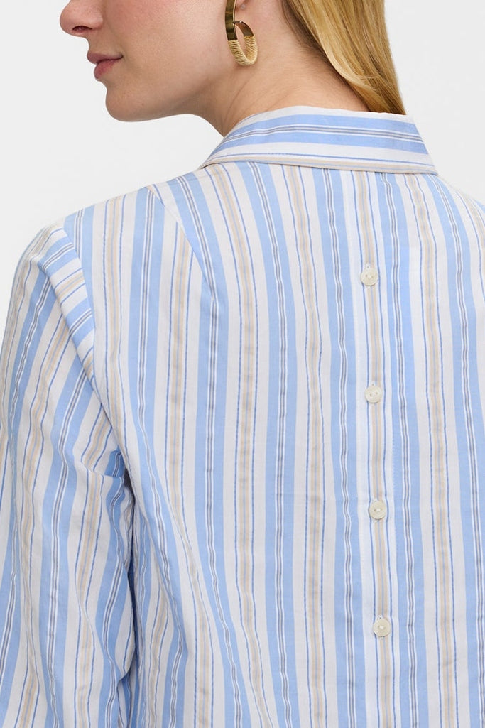 Therese Multi Seersucker 3/4 Sleeve Popover Shirt