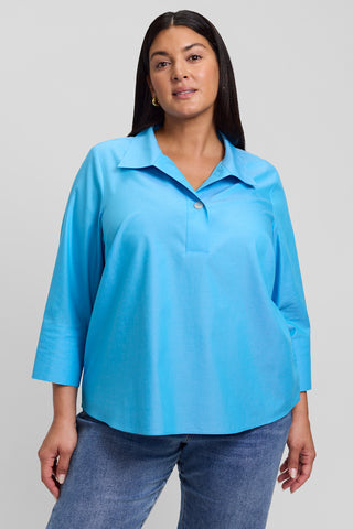 Catalina Plus No Iron Pinpoint 3/4 Sleeve Popover Shirt