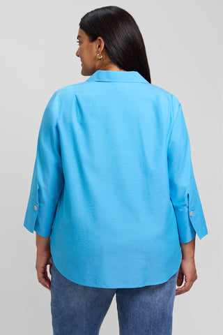 Catalina Plus No Iron Pinpoint 3/4 Sleeve Popover Shirt