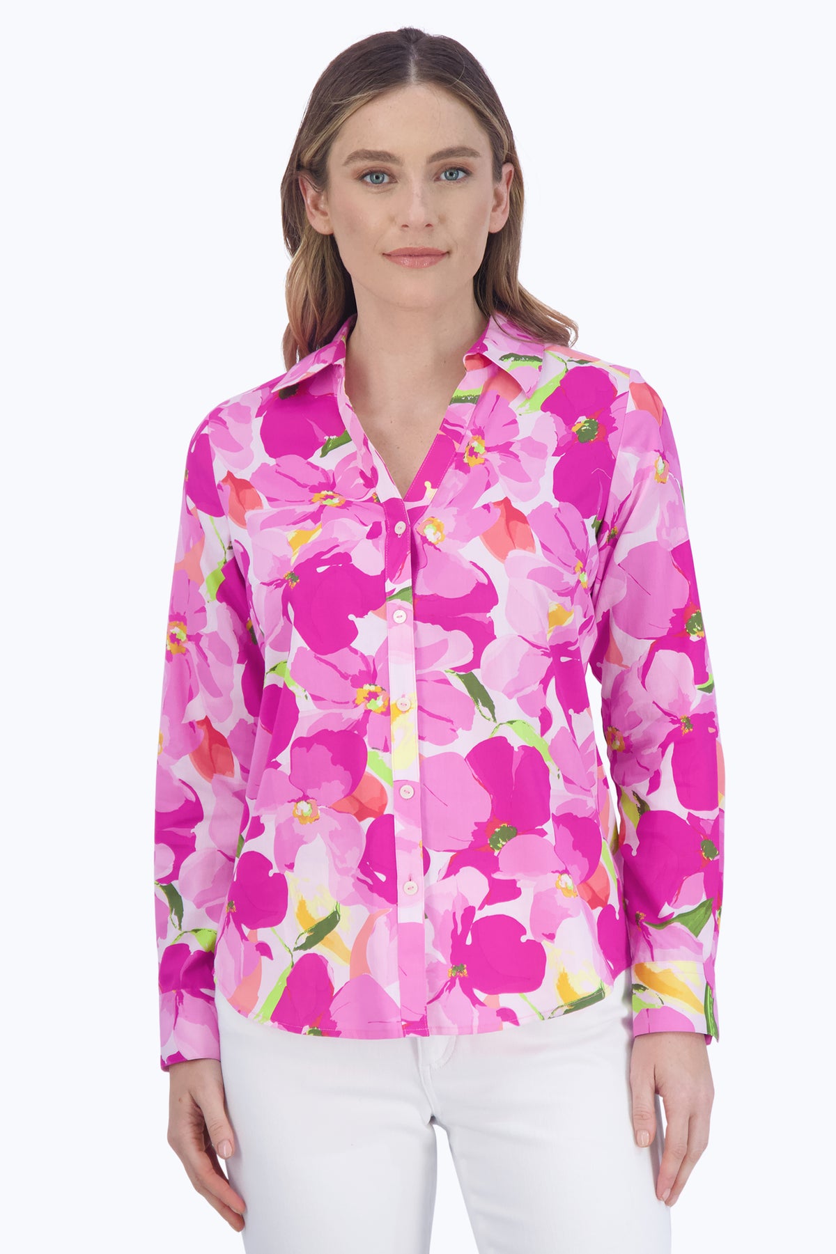 Mary No Iron Large Floral Shirt