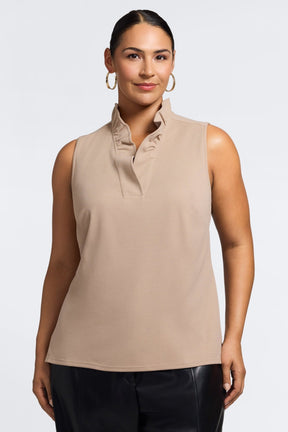 Tammy Plus Knit Crepe Sleeveless Top