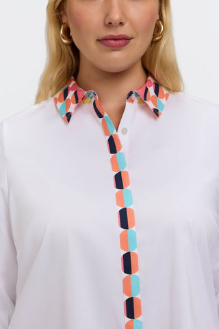 Luna Plus Retro Dot 3/4 Sleeve Shirt