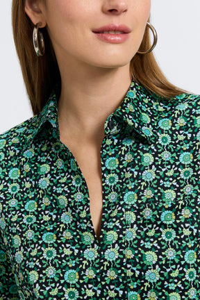 Bella Geo Floral Long Sleeve Popover Shirt