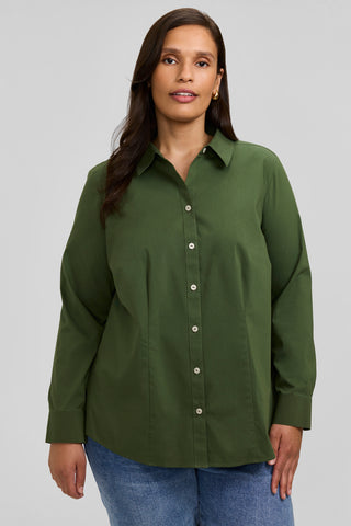 June Plus No Iron Stretch Long Sleeve Shirt