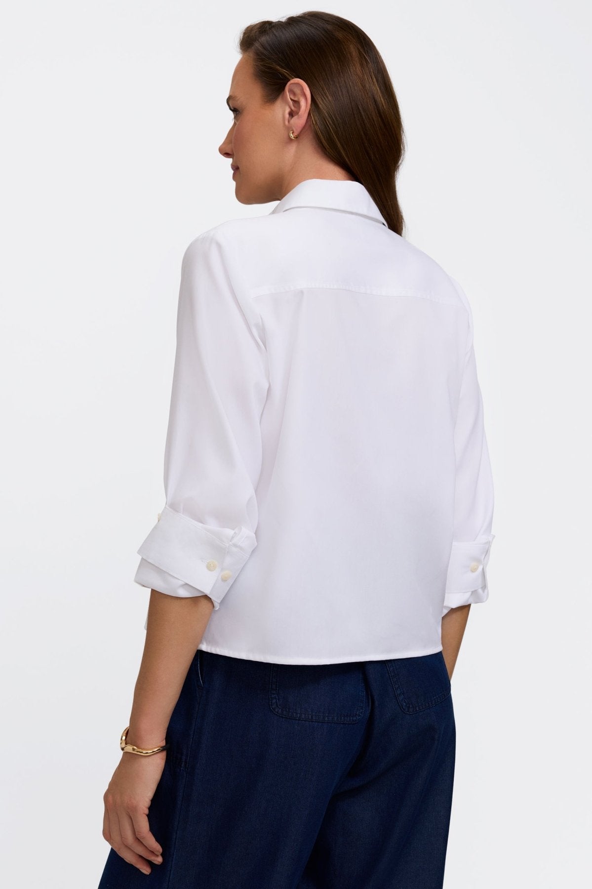 Jodie Roll Tab Sleeve Short Shirt