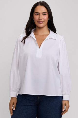 Alix Plus Stretch Cotton Long Sleeve Popover Shirt