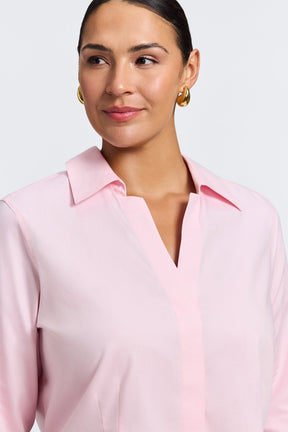 Taylor Plus No Iron Pinpoint 3/4 Sleeve Shirt