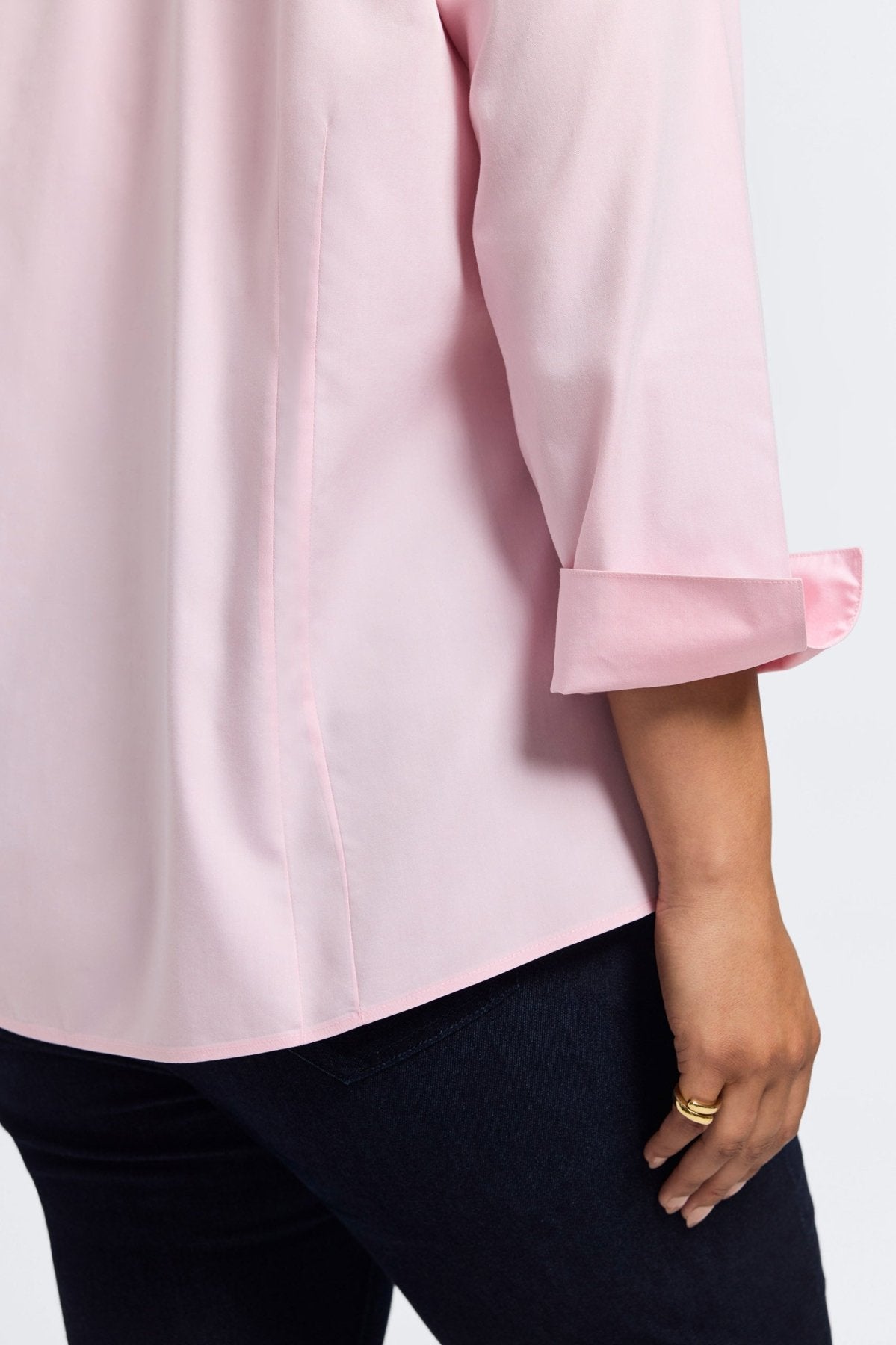 Taylor Plus No Iron Pinpoint 3/4 Sleeve Shirt