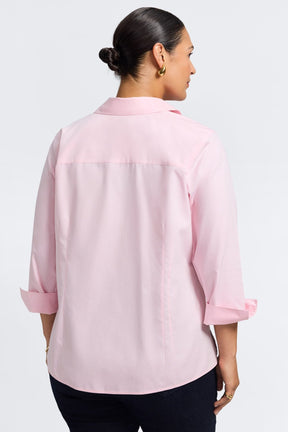 Taylor Plus No Iron Pinpoint 3/4 Sleeve Shirt