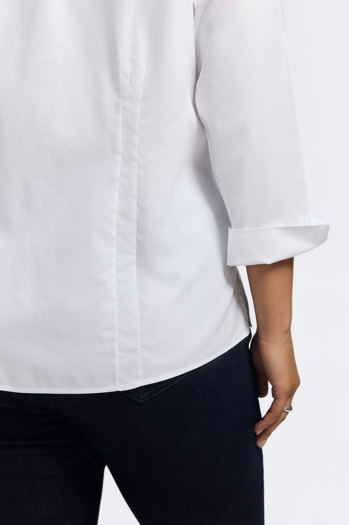 Taylor Plus No Iron Pinpoint 3/4 Sleeve Shirt