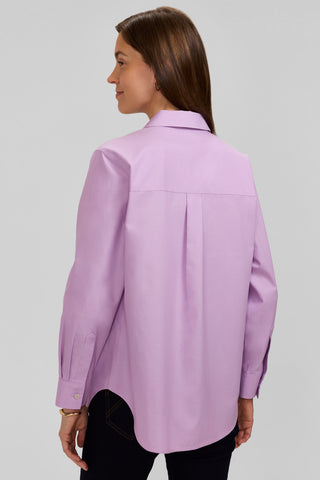 Boyfriend No Iron Pinpoint Long Sleeve Tunic