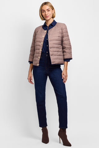 Delray Reversible 3/4 Sleeve Puffer