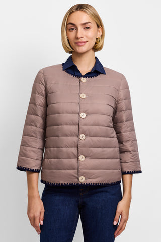 Delray Reversible 3/4 Sleeve Puffer