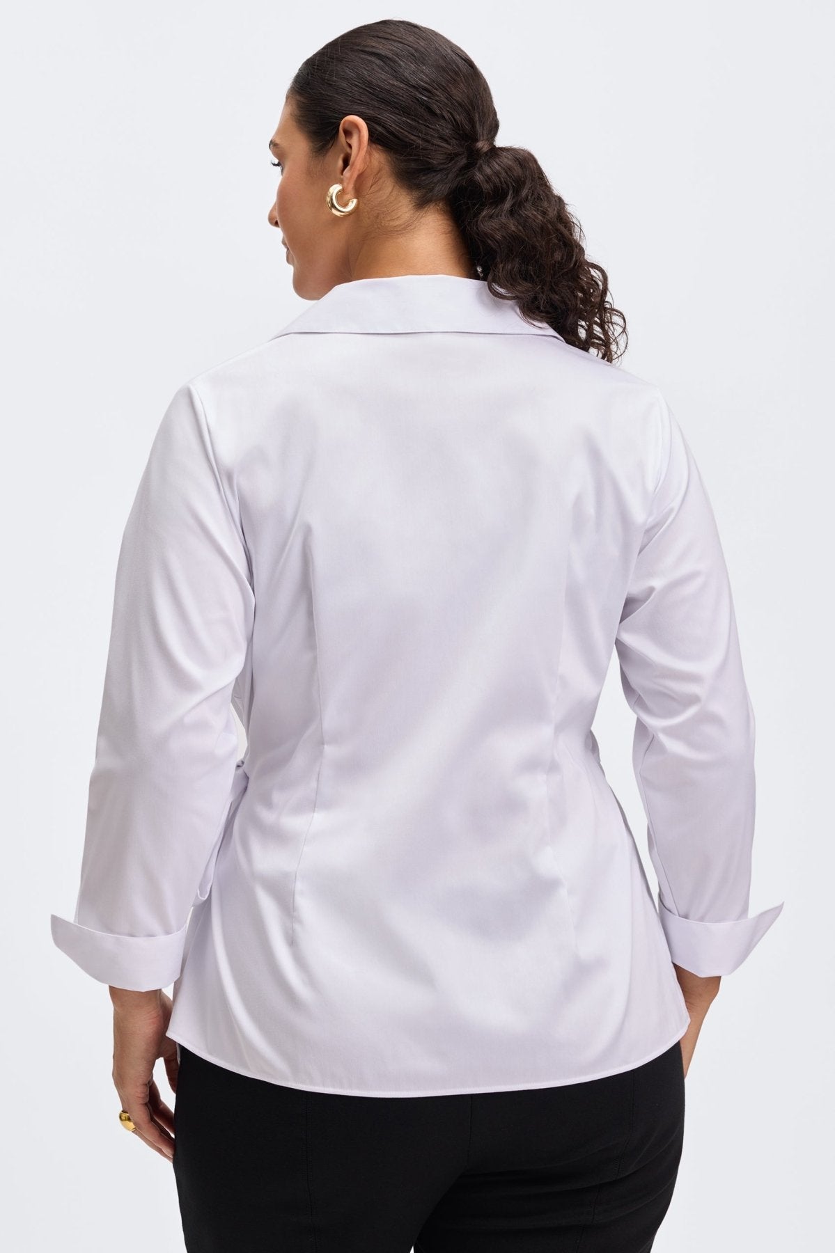 Salina Plus No Iron Stretch Matte Sateen Long Sleeve Shirt