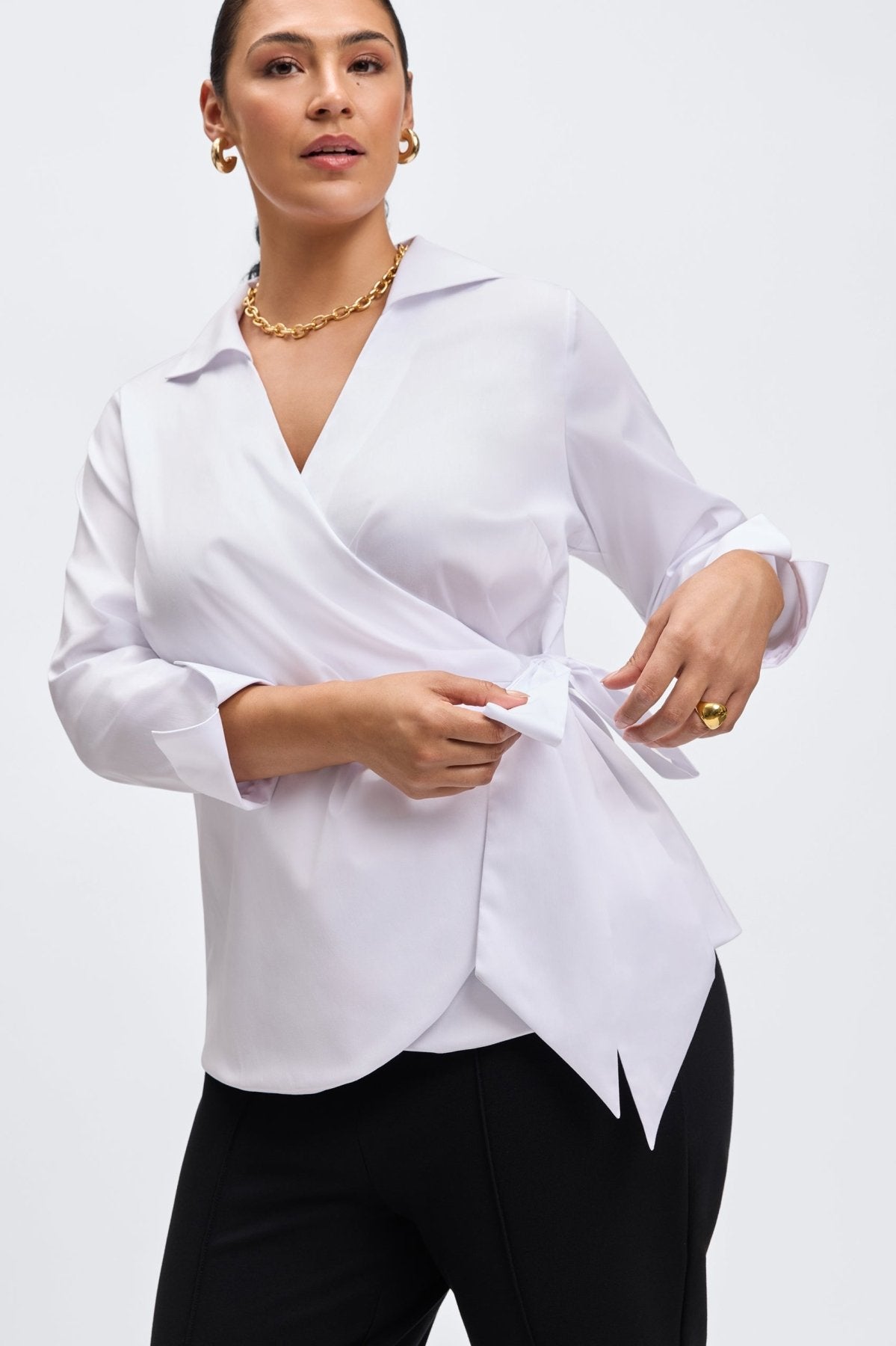 Salina Plus No Iron Stretch Matte Sateen Long Sleeve Shirt