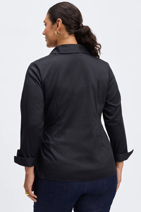 Salina Plus No Iron Stretch Matte Sateen Long Sleeve Shirt