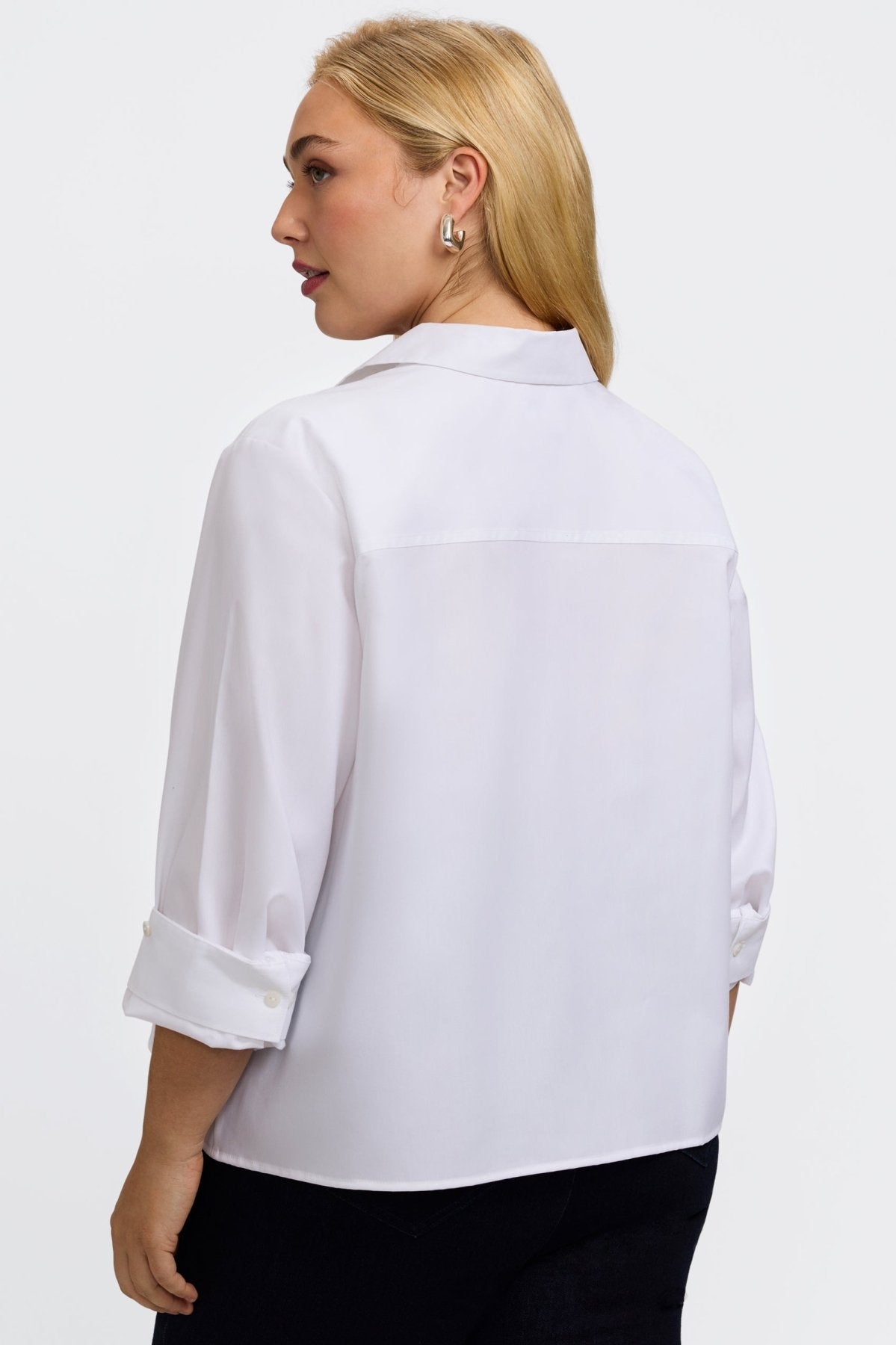 Jodie Plus Roll Tab Sleeve Short Shirt