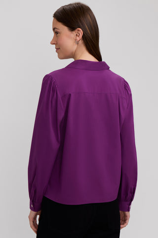 Alix Stretch Cotton Long Sleeve Popover Shirt