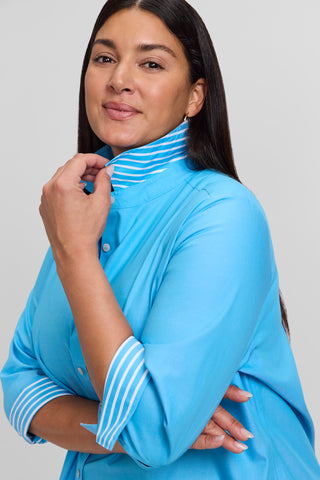 Margie Plus No Iron Pinpoint 3/4 Sleeve Shirt