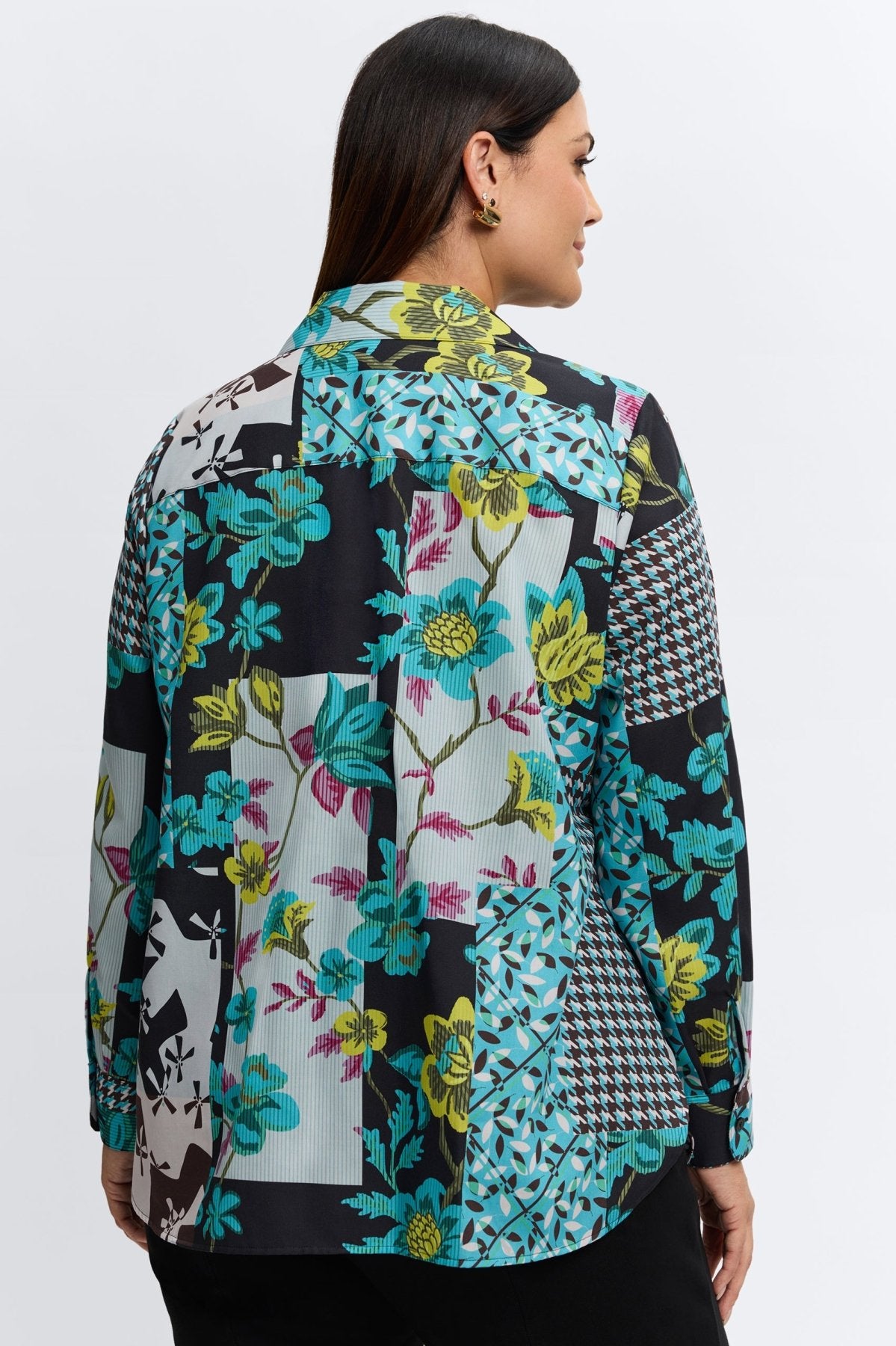 Agnes Plus Fall Conversational Long Sleeve Popover Shirt