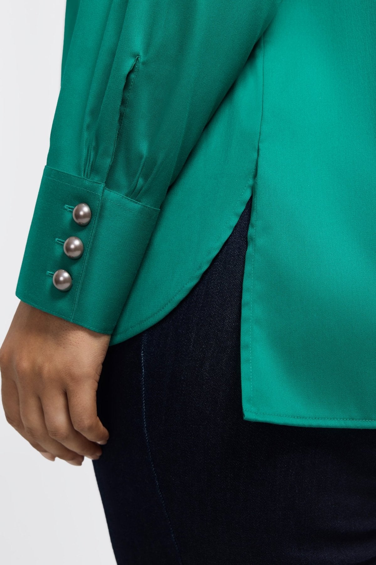 Pearl Plus No Iron Stretch Matte Sateen Long Sleeve Shirt