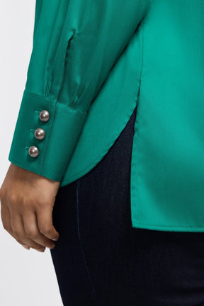 Pearl Plus No Iron Stretch Matte Sateen Long Sleeve Shirt