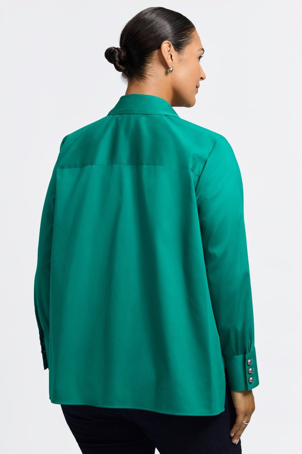 Pearl Plus No Iron Stretch Matte Sateen Long Sleeve Shirt