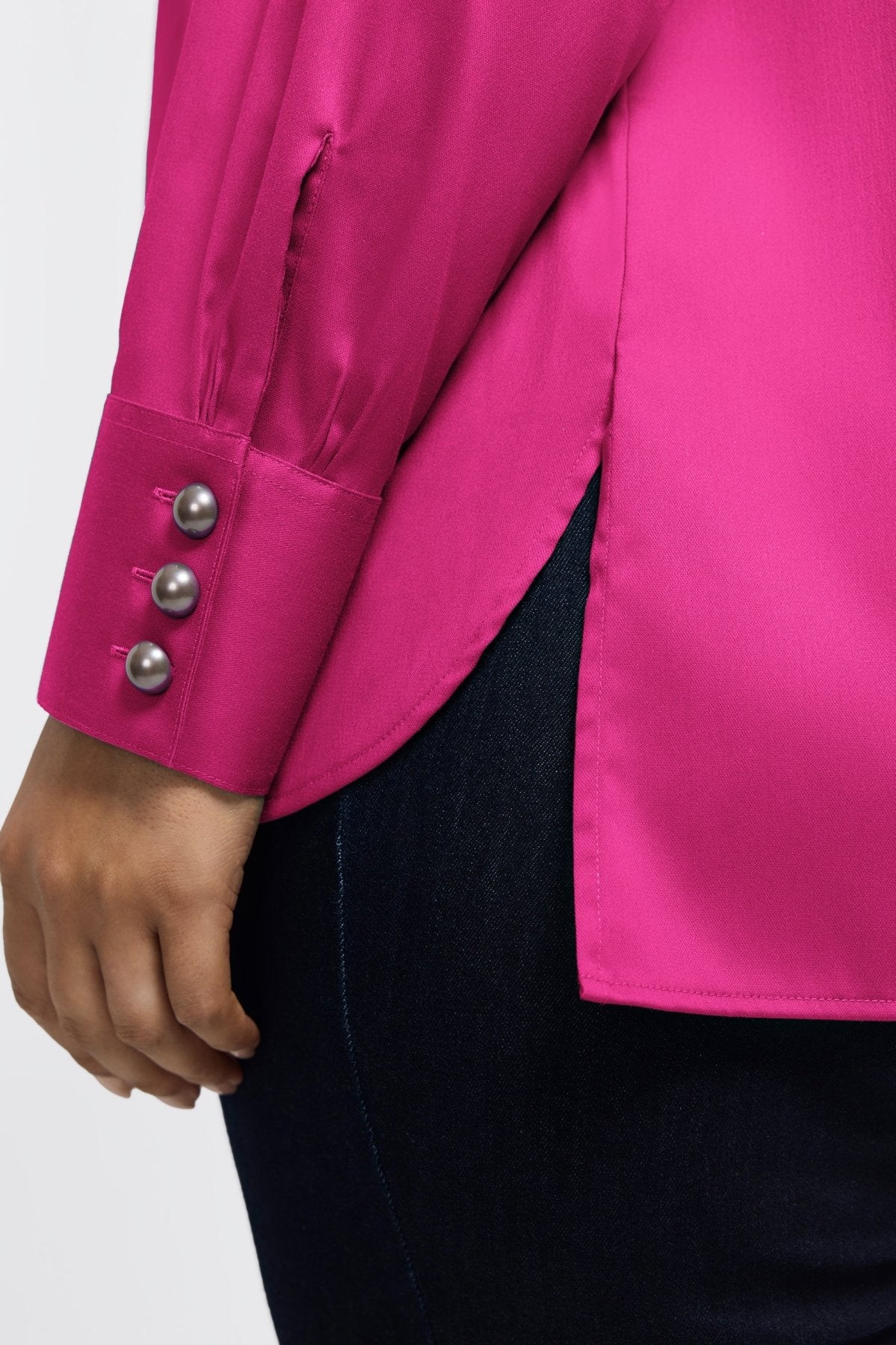 Pearl Plus No Iron Stretch Matte Sateen Long Sleeve Shirt