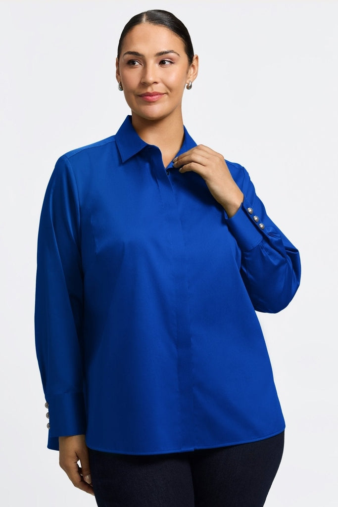 Pearl Plus No Iron Stretch Matte Sateen Long Sleeve Shirt