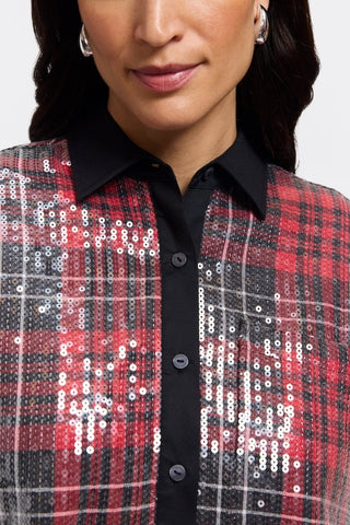 #color_sequined red plaid