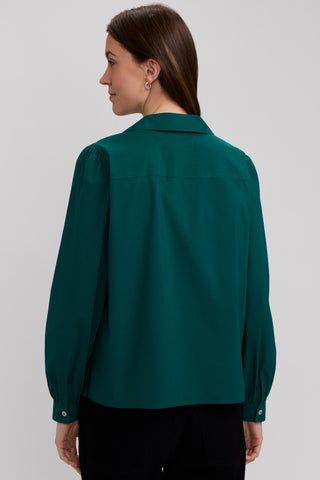 Alix Stretch Cotton Long Sleeve Popover Shirt