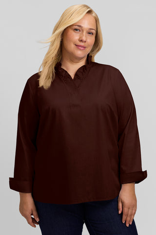 Tammy Plus No Iron Pinpoint Long Sleeve Popover Shirt