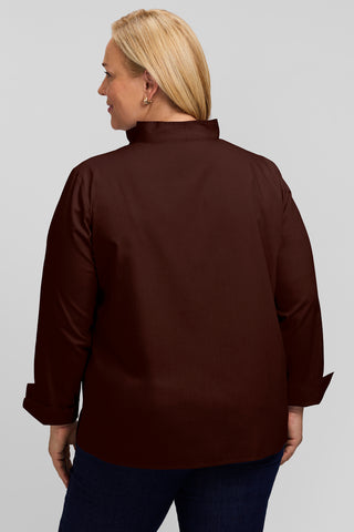 Tammy Plus No Iron Pinpoint Long Sleeve Popover Shirt