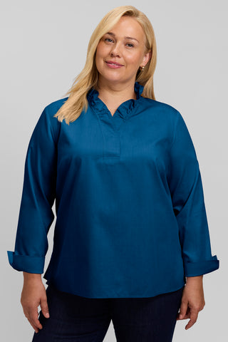 Tammy Plus No Iron Pinpoint Long Sleeve Popover Shirt