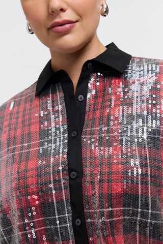 #color_sequined red plaid