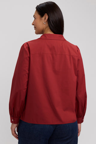 Alix Plus Stretch Cotton Long Sleeve Popover Shirt