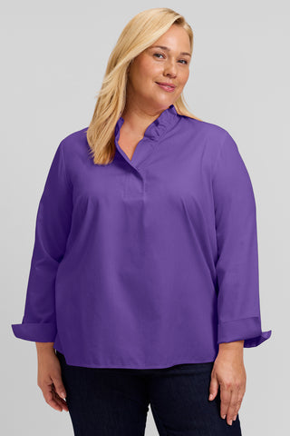 Tammy Plus No Iron Pinpoint Long Sleeve Popover Shirt