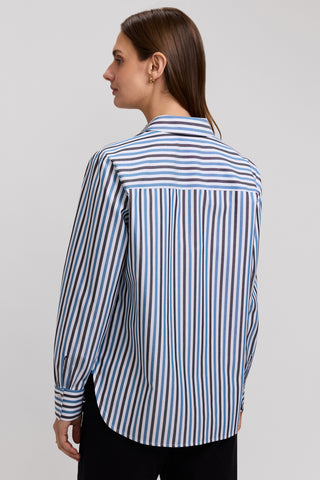 Meghan No Iron Pinpoint Stripe Long Sleeve Shirt