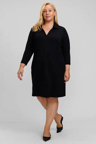 Talia Plus Knit Crepe 3/4 Sleeve Dress