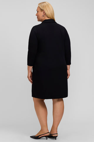 Talia Plus Knit Crepe 3/4 Sleeve Dress