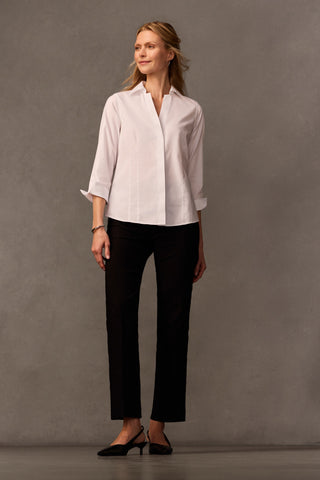 Taylor No Iron Pinpoint 3/4 Sleeve Shirt