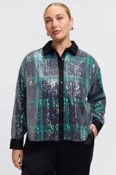#color_sequined green plaid