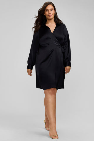 Valentina Plus Beyond Silk Long Sleeve Dress